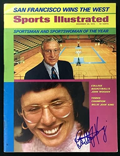 Billie Jean King potpisao Sports Illustrated 12 / 25 / 72 bez oznake USOpen SOY Auto JSA - teniski Časopisi sa autogramom