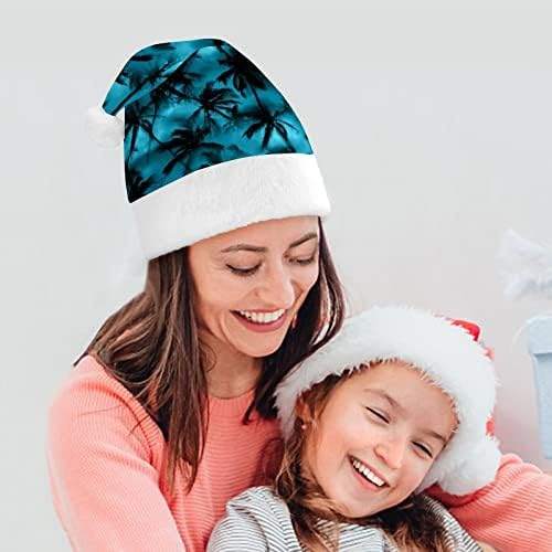 Palma Indigo uzorak Božić šešir Santa šešir za unisex odrasle Comfort klasični Božić kapa za Božić Party Holiday