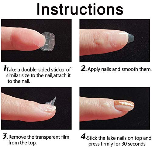 Naljepnice za ljepilo za nokte dvostruke strane za pritiskanje naljepnica za nokte,vodootporni prozračni lažni vrhovi za nokte Jelly