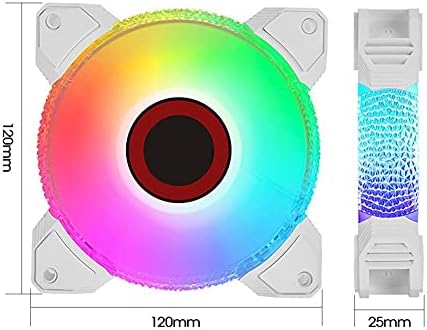 Ventilator za hlađenje SJYDQ Brzo hlađenje Anti-vibracije Cool Argib Light 7-Blade 12cm Radiator za matičnu ploču