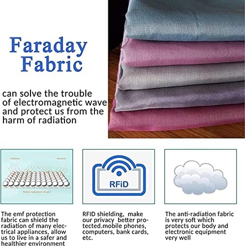 Cradzza Anti zračenje tkanina EMI RFID EMF zaštitni materijal srebrni vlakni provodi faraday tkaninu za RF / LF blokiranje / oklop