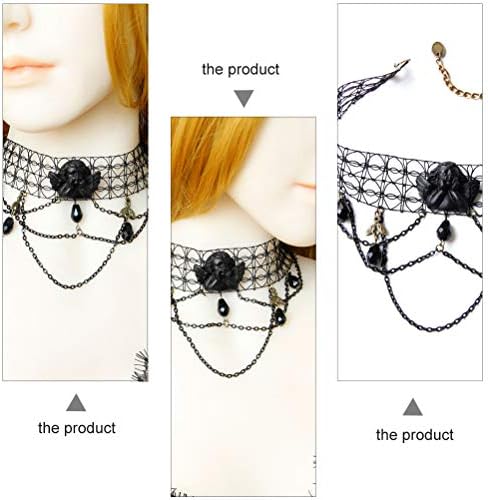 Abaodam crni anđeoski stil ogrlica ženska kavana lanac modni Halloween izreka