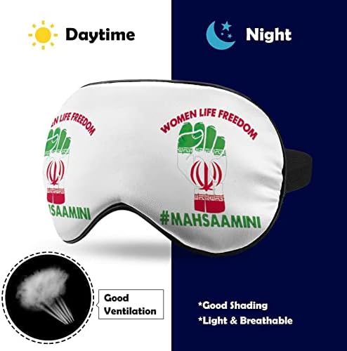 Žene Life Freedom Besplatno Iran Maske za spavanje Zaključavanje pokrovi za oči s podesivim noćnim remenom za žene za žene Muškarci