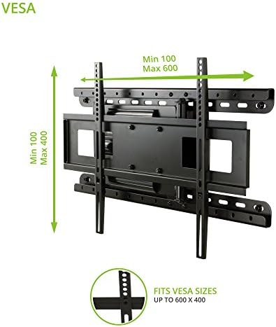 Kanto FMC4 full Motion Mount sa podesivom tačkom okretanja za televizore od 30 do 60 inča / Crna