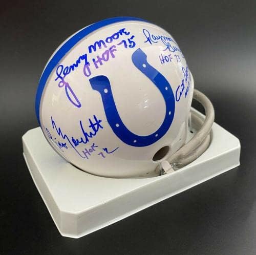 Lenny Moore Raymond Berry Marchetti Art Donovan potpisao Colts Mini kacigu PSA / NFL kacige sa DNK autogramom