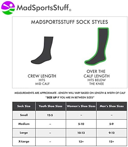 MadSportsStuff Pro Line Softball čarape i kaiš Combo za mlade i odrasle