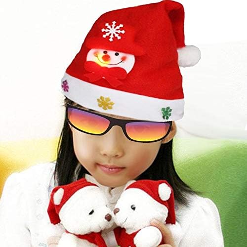 Obući šešir Božić ukras Napped tkanina Santa šešir Luminescent djecu oblačenje Božić šešir, random pattern isporuke.