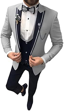 Muški tuxedo odijelo 3 komada Slim Fit Tuxedo za muškarce Vjenčanje odijelo Prom Tuxedo odijelo s kravatom set ves