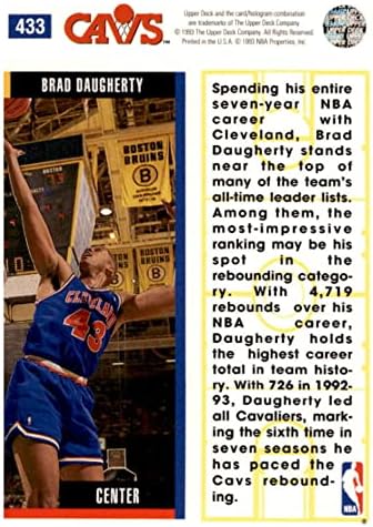 1993-94 Gornja paluba 433 Brad Daugherty EB Cleveland Cavaliers Basketball NBA
