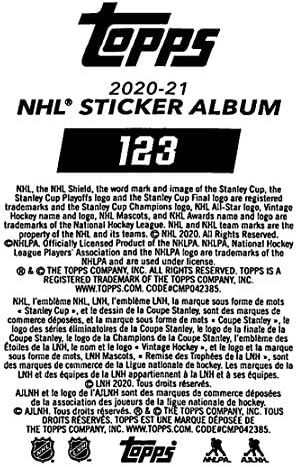 2020-21 TOPPS NHL naljepnica 123 Nathan MackinNon foil Colorado Avalanche Hockey naljepnica