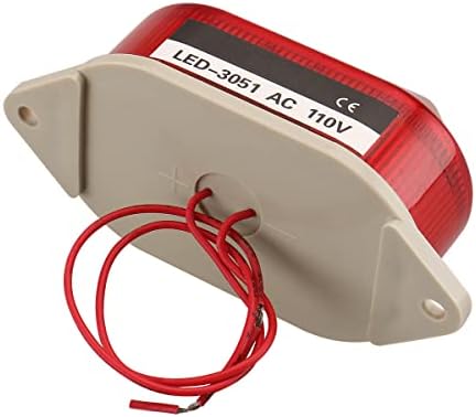 Baomain industrijski signal Crveno mini upozorenje Lagano svjetlo upozorenje LED-3051 AC 110V 2W