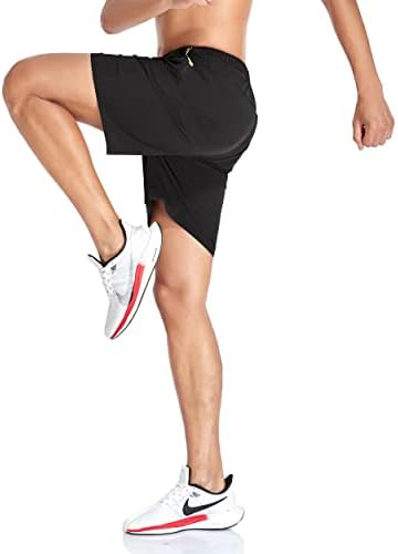 Selovzz muške kratke hlače za teretanu sportski brzi suhi trening trčanje ili ležerni trening kratki sa džepovima sa patentnim zatvaračem