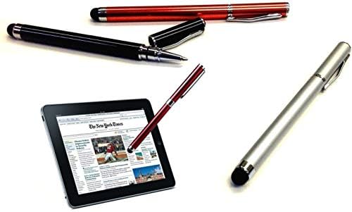 TEK STYZ PRO STYLUS + PEN radi za CAT S42 s prilagođenim dodirom visoke osjetljivosti i crnom tintom! [3 pakovanje-crveno]