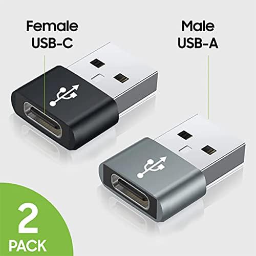 USB-C ženka za USB muški brzi adapter kompatibilan sa vašim Samsung SM-T870 za punjač, ​​sinkronizaciju, OTG uređaje poput tastature,
