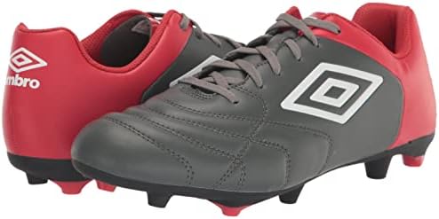 Umbro muški CLASSICO XI FG Fudbal Cleat, Gunmetal / Crvena, 8.5