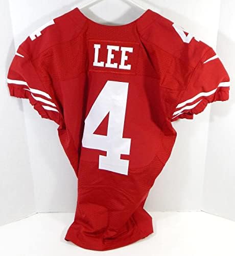 2014 San Francisco 49ers Andy Lee 4 Igra izdana crveni dres 44 DP26915 - Neincign NFL igra rabljeni dresovi
