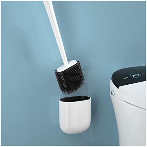 Avluz toaletna četka sa ventiliranim držačem, zidni kompaktni kupatilo wc scribber, fleksibilne toaletne posude četkice Glava 360