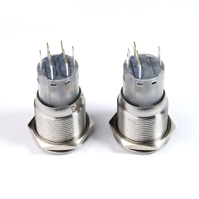 Metal tipka za ključeve vodootporna LED lampica Latch zasuna samozabrancirana 2/3 položaj 1no1nc 2no2nc okretni okretni gumb 12v 19mm