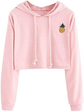 Ženska bluza, prodaja! Djevojke Hoodie Appliques Pinapple Duks Dug Rukav Pulover Vrhovi Bluza