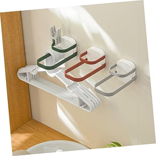 Doitool 3pcs soba za vješalica za pohranu sa dvostrukim viljuškarima zid za sklopljenim spremanjem pranja rublja bez regala Držač