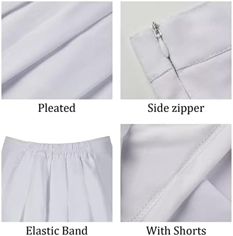 Naplaštena mini suknja Visoko struk Tenis suknje Skort za žene Djevojke Školska uniformarska haljina Cheer suknja sa šorc, 2t-4xl