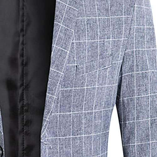 Muški Casual Slim Fit sportski kaput čvrsti sako s izrezom na reveru sa 2 dugmeta lagani dnevni Prom smoking Sako