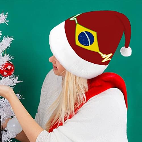 Brazil zastavu srce tukli Božić kape Bulk odrasle kape Božić šešir za odmor Božić potrepštine