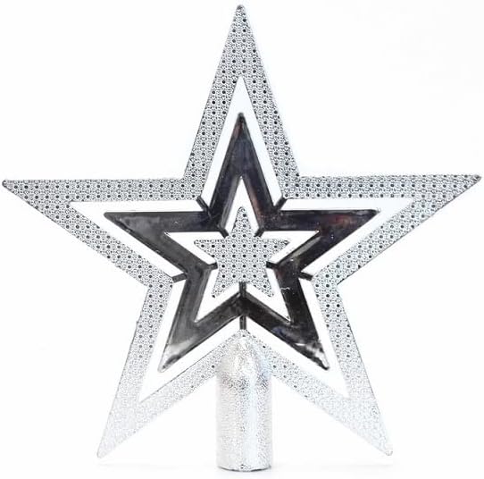 Božićno stablo Topper Star Decoration Xmas Top sjajan crveni, plavi, srebrni ili zlatni