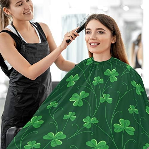 Visesunny St Patricks Dan Barber Cape Cloverpolyester Rezanje kose salon za kosu za pregača antistatička frizura za brijanje otporna