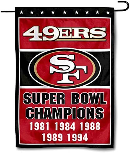 49ers 5 puta Super Bowl Champions dvostrana vrtna zastava
