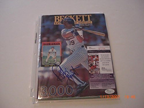 Robin Yount Milwaukee Brewers, hof Jsa / coa potpisan 1992 Beckett Magazin-MLB Časopisi sa autogramom
