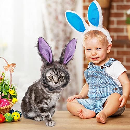 DIYDEC slatki kostim zeko zečji šešir sa ušima za mačke & kostim za zabavu malih pasa Uskršnja dodatna pokrivala za glavu