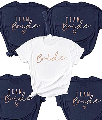 RuDily Bride Duks Nevjesta Žene Vezene Nevjesta Pokloni Majice Bachelorette Party Shirt Vjenčanje Odmor Pulover Top