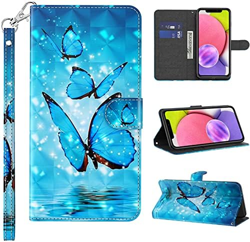VODOFOX za Samsung Galaxy A14 5G slučaj, novčanik Flip Folio plavi Mramor PU kožna torbica žene kartice Stand Magnetic zatvaranje