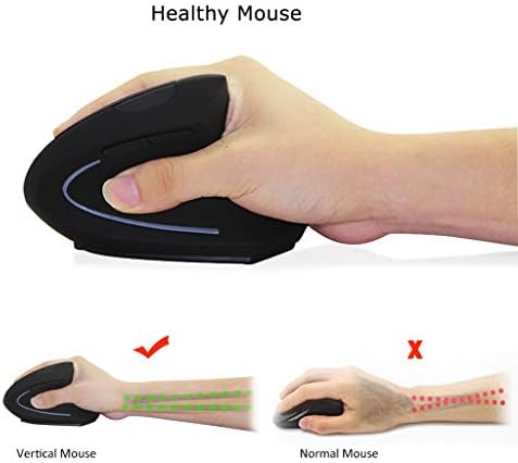 ForHe žičani desni vertikalni miš ergonomski miš za igre 800/1200/1600 DPI USB optički ručni zdravi miševi Mause za PC računar